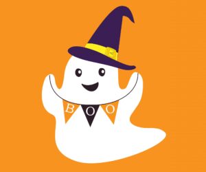 Ghost with bunting